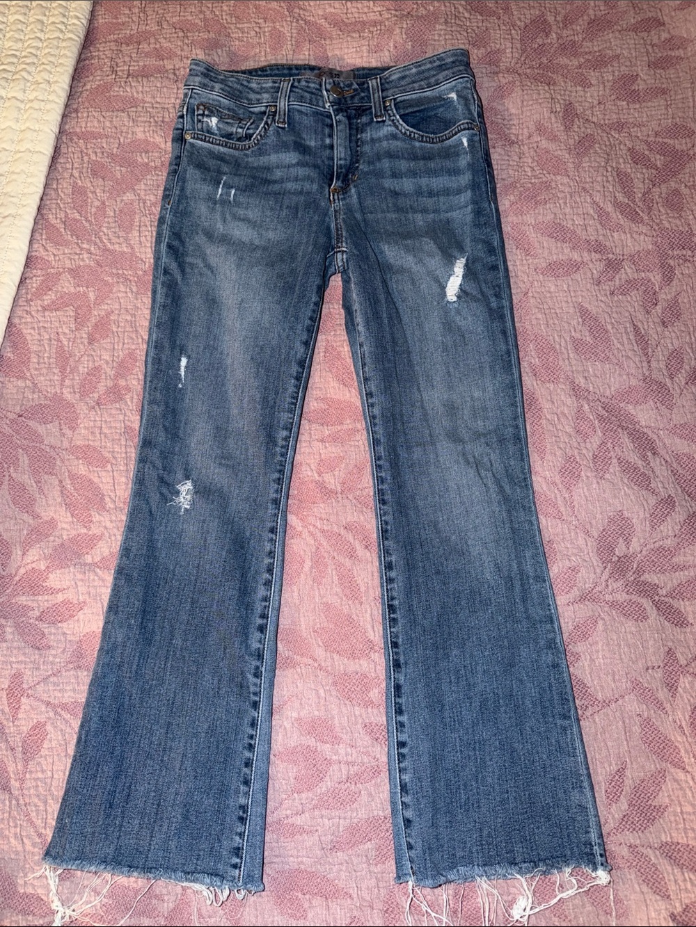 Joe's Jeans Women's Distressed Wide-Leg Jeans - Dark Blue